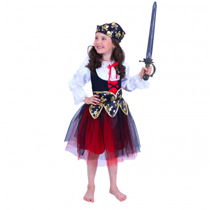 Dětský kostým pirátka s šátkem (M) e-obal