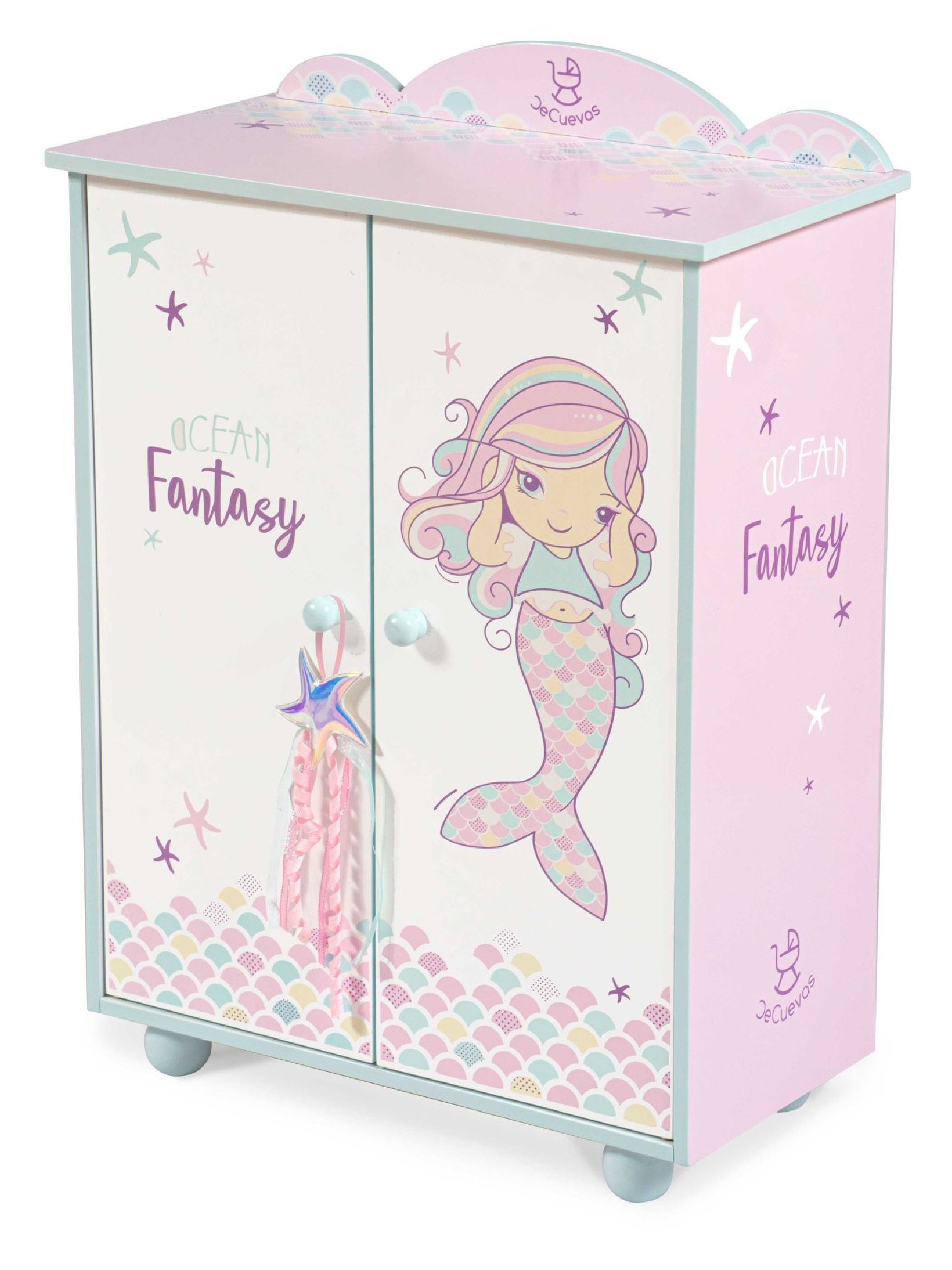Dřevěná šatní skříň pro panenky s doplňky Ocean Fantasy 2021