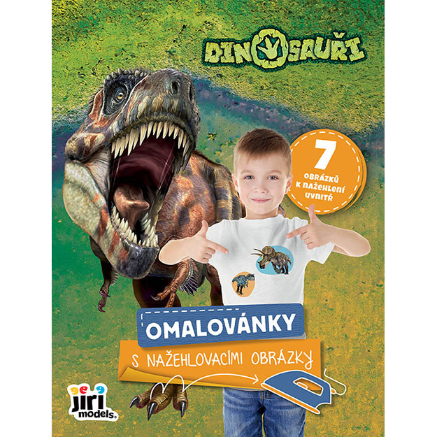 Omalovánka s nažehlovacími obrázky Dinosauři