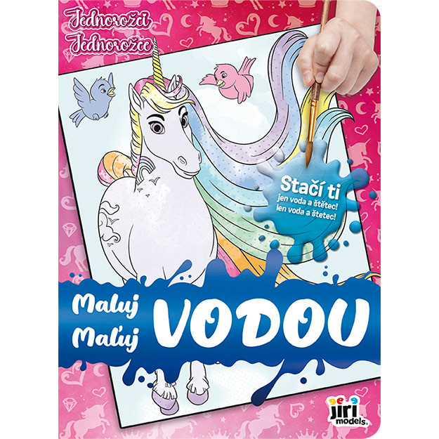 Omalovánka Maluj vodou Jednorožci