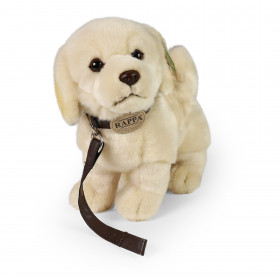 Plyšový pes zlatý retrívr stojící s vodítkem 25 cm ECO-FRIENDLY