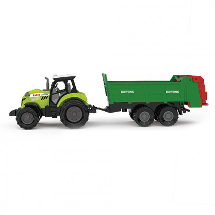 Traktor so zvukom a svetlom so zelenou vlečkou